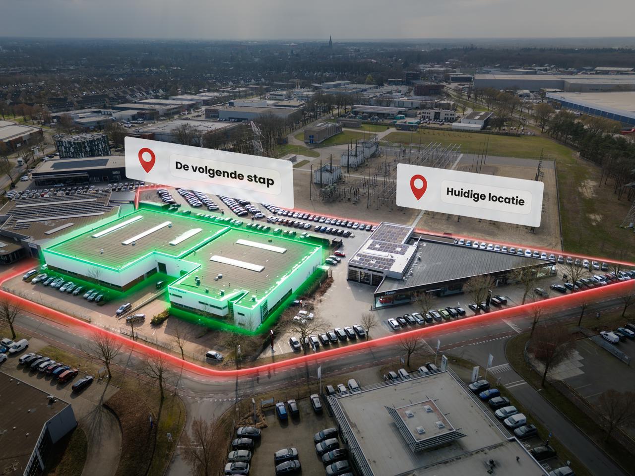 Droneview nieuwe locatie